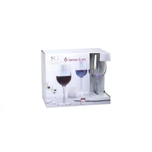 Retour Gratuit Ac-Deco Lot De 6 Verres à Vin 38cl IRRISE 7