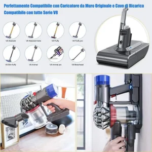 Power Direct Batterie Pour Dyson V8 SV10 Aspirateur Dyson V8 Absolute Fluffy Animal… Réductions 9