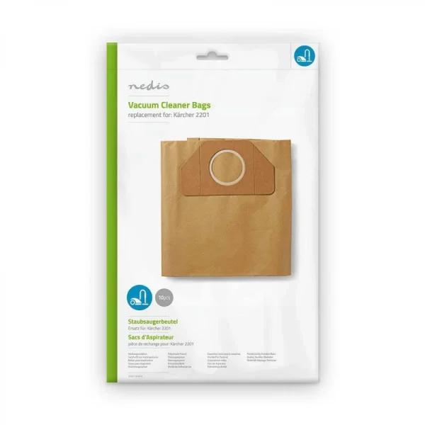 Pas Cher Magasin Soldes NEDIS Lot 10 X Sac D’Aspirateur Convient Pour Kärcher 2201 4