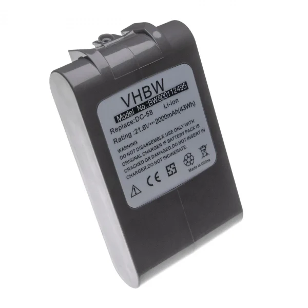 Vhbw Li-Ion Batterie 2000mAh (21.6V) Pour Aspirateur Dyson DC-58, DC-5… prix de gros 1